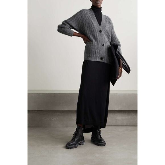 Max Studio 2 Ply Cashmere Shawl Collar Cardigan Soft Gray Quiet Luxury Fall NEW - Picture 11 of 12